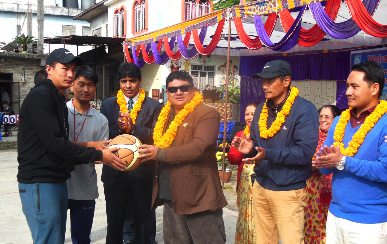 विद्यालयको रजत जयन्तीका अवसरमा बास्केटबल प्रतियोगिता