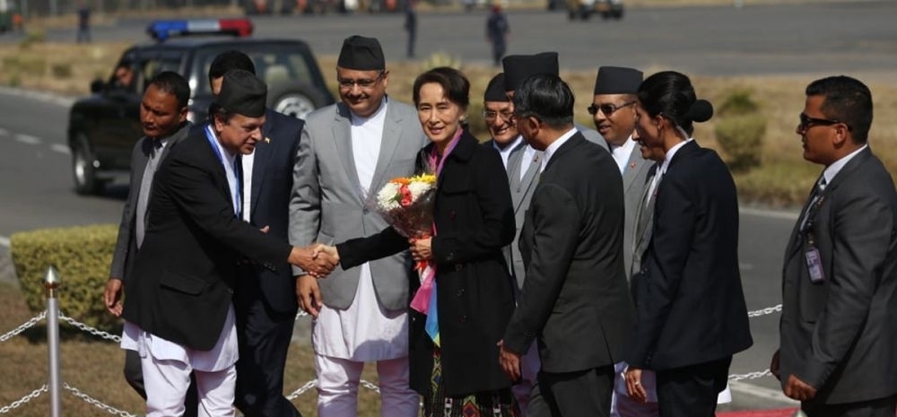 एशिया प्यासिफिक समिट हुँदै, म्यानमारकी नेतृ ङ साङसुकी र कम्बोडियाका प्रधानमन्त्री हुन सेन काठमाडौंमा