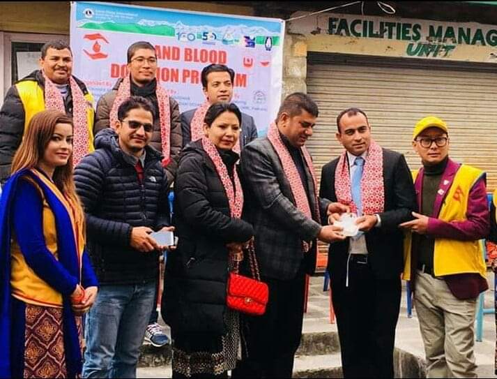 पोखरामा लायन्स क्लवद्वारा संयुक्त रुपमा रक्तदान कार्यक्रमको आयोजना