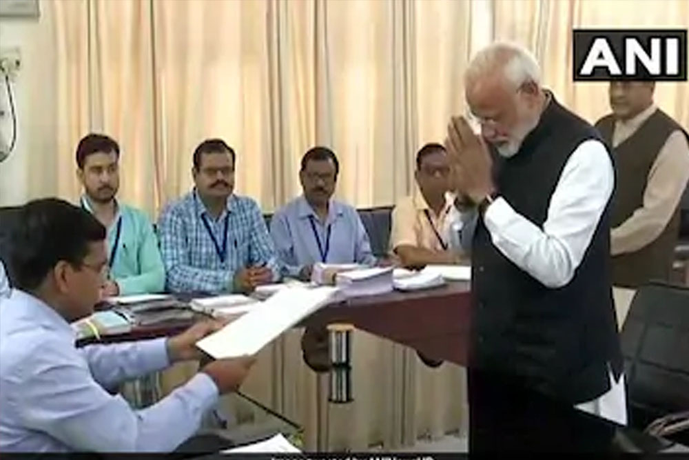 भारतीय प्रधानमन्त्री मोदीद्वारा वाराणसीबाट उम्मेदवारी दर्ता