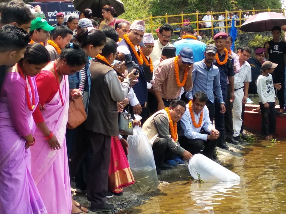 लेखनाथलाई माछाको हवका रुपमा विकास गरिन्छ : कृषिमन्त्री थापा