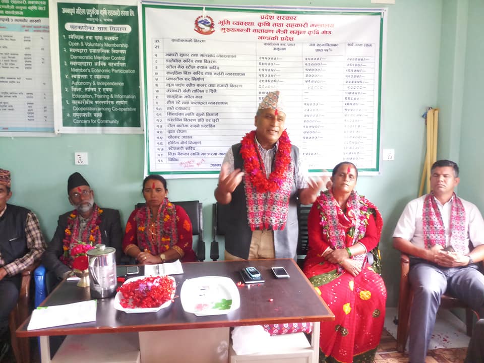 माछापुच्छ्रेको मुख्यमन्त्री नमूना कृषि गाउँः भकारो सुधार देखी सिँचाई कुलो निर्माण