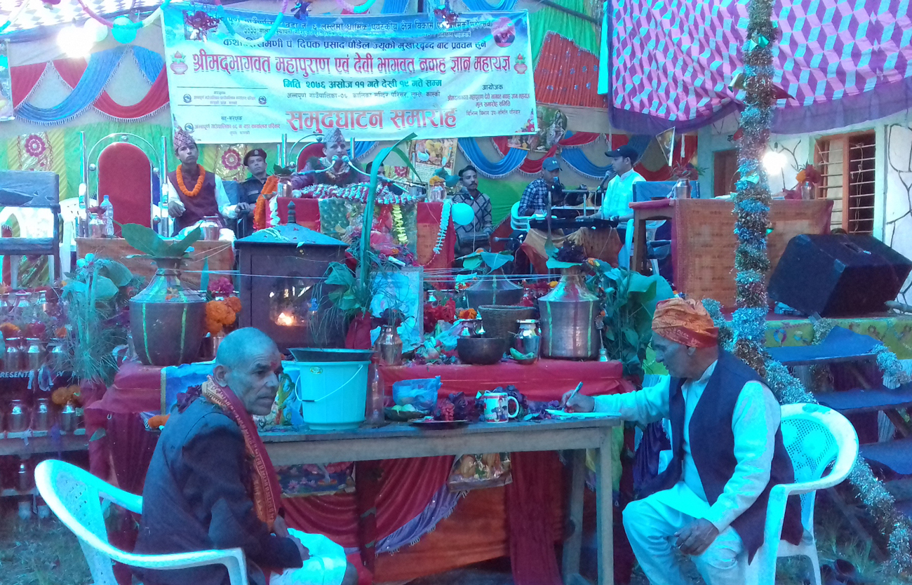 कालिका मन्दिर पुनःनिर्माण तथा संरक्षणका लागि अन्नपूर्णको लुम्लेमा महायज्ञ जारी