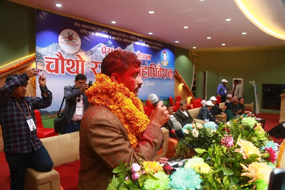 प्रेस सेन्टकाे अध्यक्षमा विष्णु सापकाेटा चयन