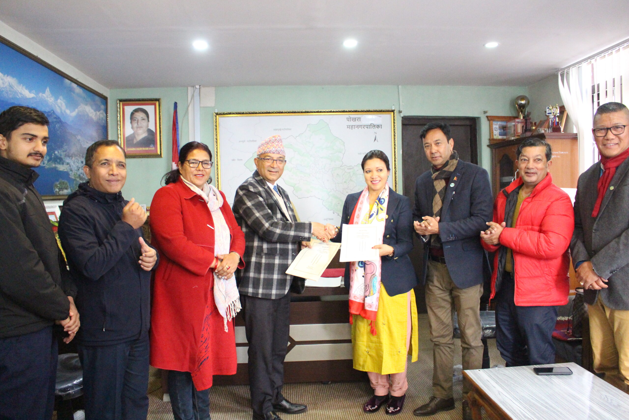 एनआरएनएले पाेखरामा अत्याधुनिक सार्वजनिक शौचालय निर्माण गरिदिने