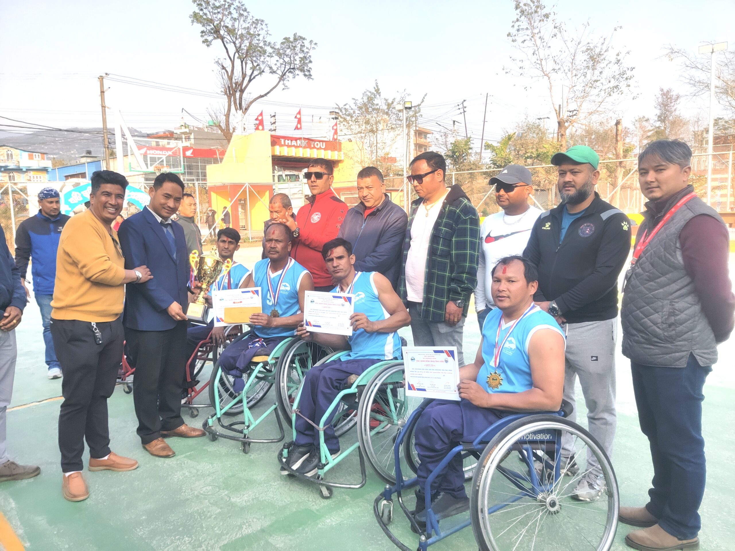 पोखरा महानगरपालिका ह्विलचेयर बास्केटबलको विजेता