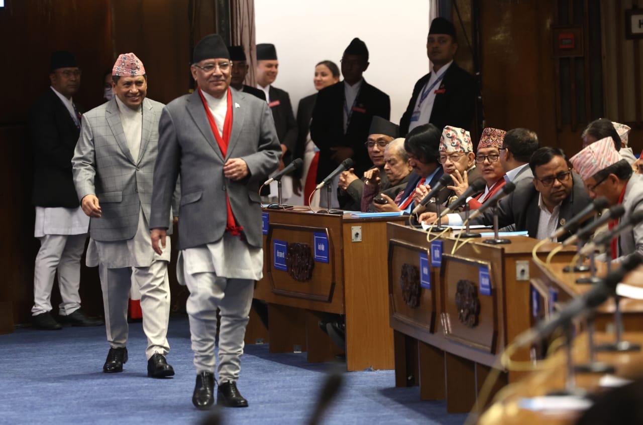 प्रधानमन्त्री प्रचण्डलाई संसदकाे विश्वास प्राप्त