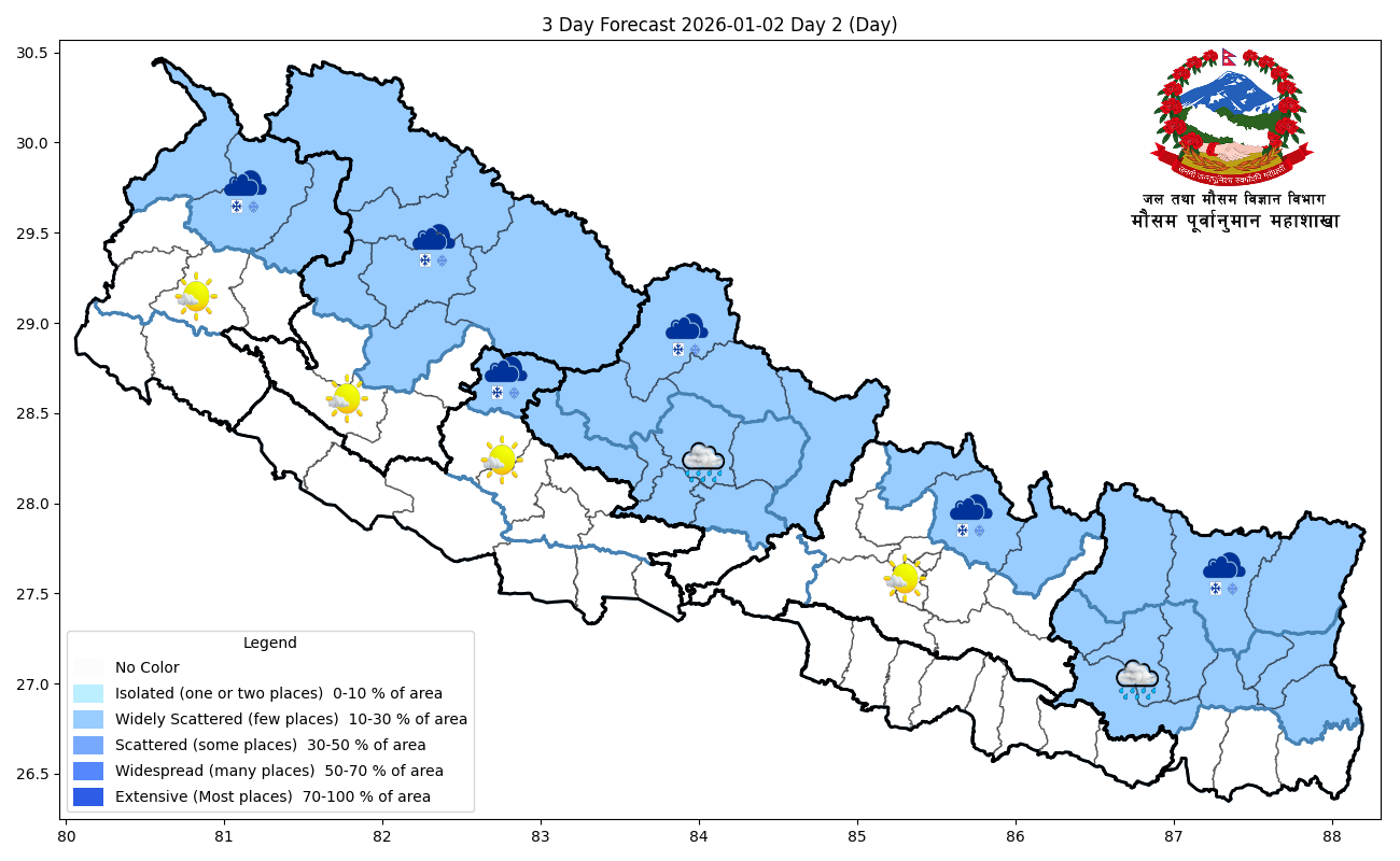 माैसमः केही स्थानमा कुहिराे र बादल लाग्ने