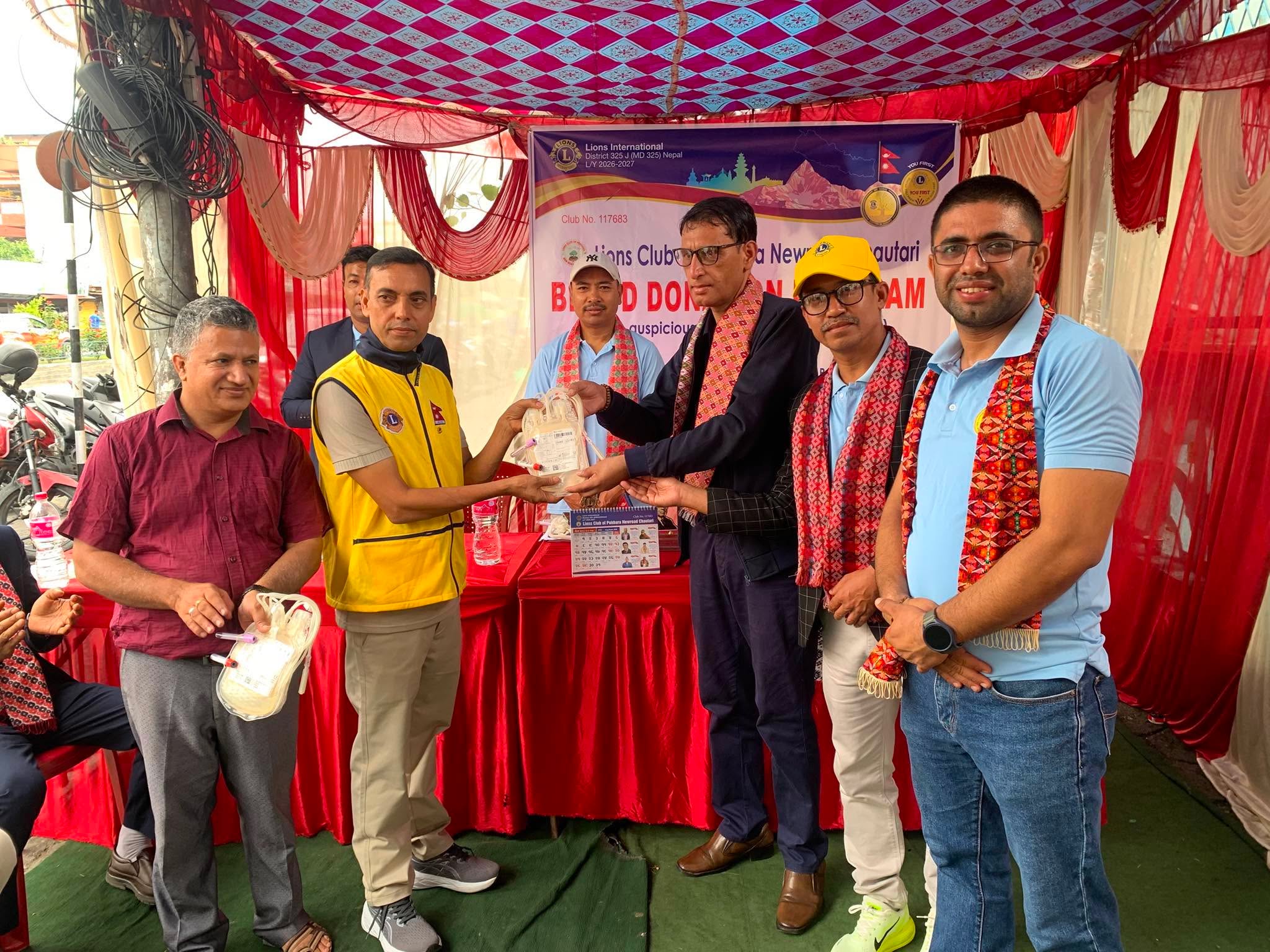 लायन्स न्यूरोड चौतारीको रक्तदान कार्यक्रमा ४३ युनिट रगत संकलन