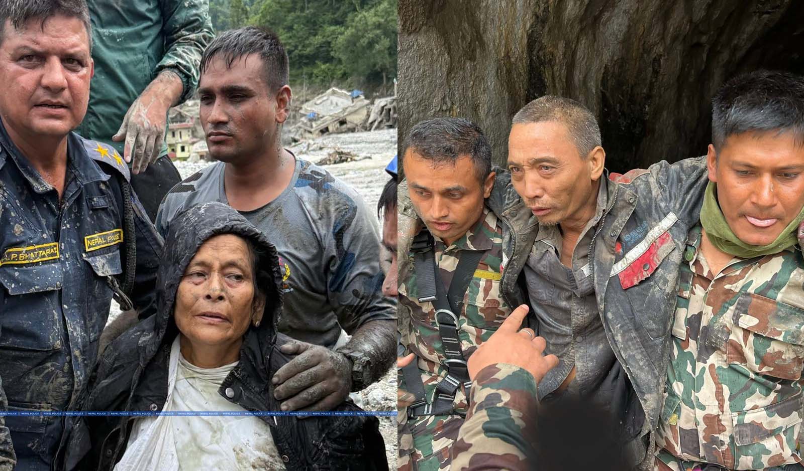 भाेटेकाेशी बाढीः ११ दिनपछि २ जनाकाे जीवितै उद्धार